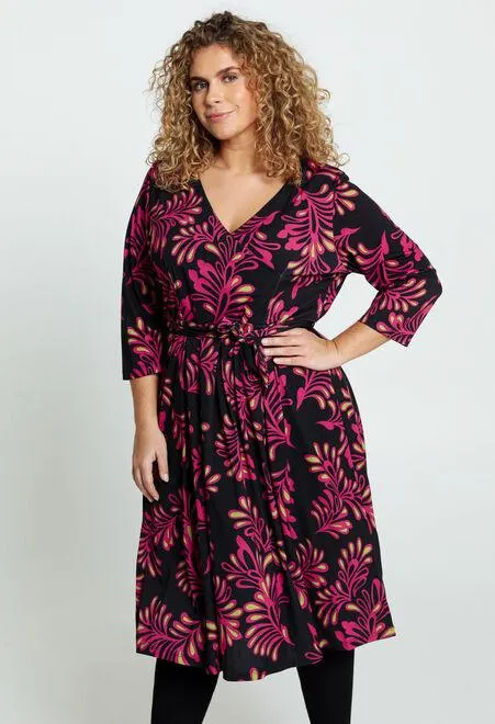 Robe cache-cœur à imprimé floral