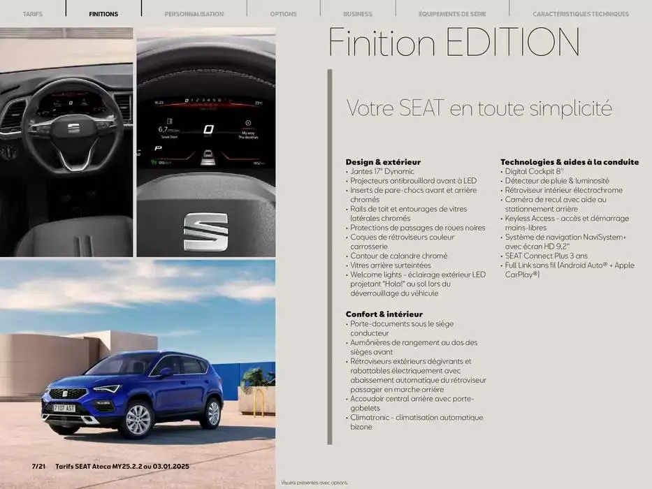 SEAT Ateca du 3 janvier au 3 janvier 2026 - Catalogue page 7