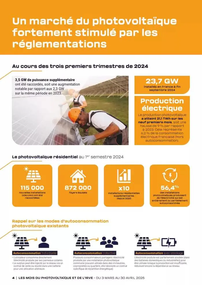 Les mois du Photoboltaique et de l'IRVE 2025 du 3 mars au 30 avril 2025 - Catalogue page 4
