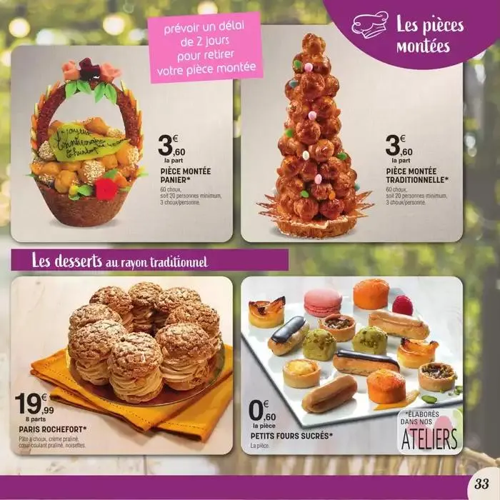 CARTE TRAITEUR PERMANENTE du 3 avril au 30 mars 2026 - Catalogue page 33