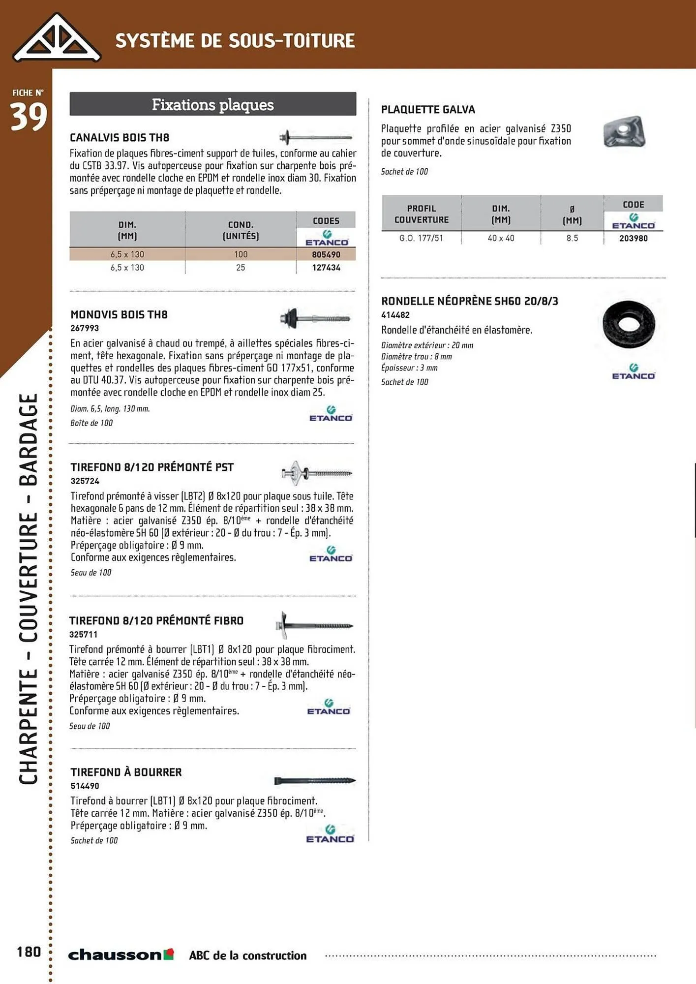 Catalogue Chausson Matériaux du 2 mai au 31 décembre 2025 - Catalogue page 182