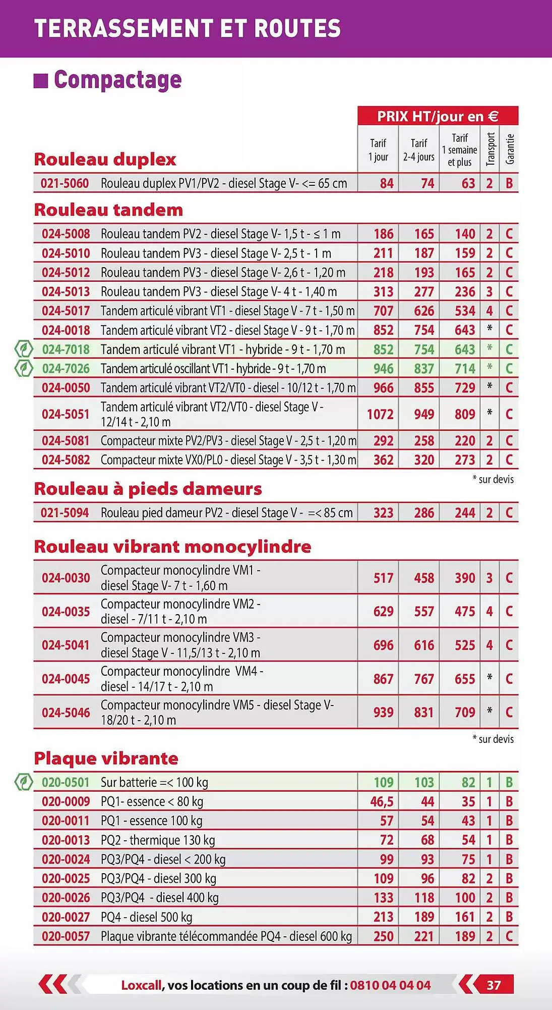 Catalogue Loxam du 3 janvier au 31 décembre 2025 - Catalogue page 39