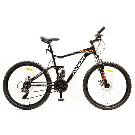 Vélo VTT 26'' Tout Suspendu Homme Alu ROOK Double Freins à Disque - Dérailleur Avant et Arrière Shimano -