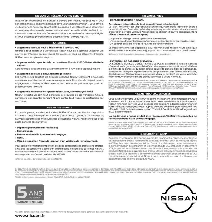 Nissan Townstar Fourgon du 14 mai au 14 mai 2026 - Catalogue page 8