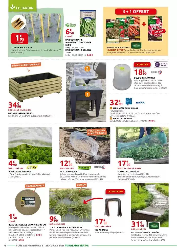 MOTOCULTURE - JARDINAGE - BRICOLAGE - DROGUERIE - ANIMALERIE du 31 mars au 26 avril 2025 - Catalogue page 4