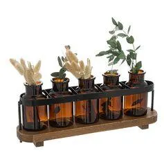 Lot de 5 soliflores CAFE BORDELAIS verre 34.3x27.8cm