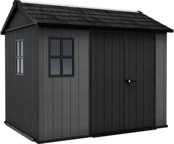 Abri de jardin Newton Plus 975 - 5,7 m² - Gris Aspect bois- KETER