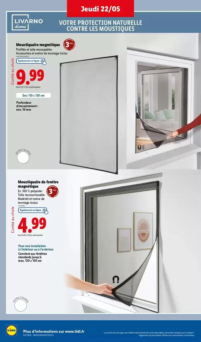 Moustiquaires, bien-être, sport, jeux pour enfant… Profitez des ventes Lidl ! du 22 mai au 26 mai 2025 - Catalogue page 4