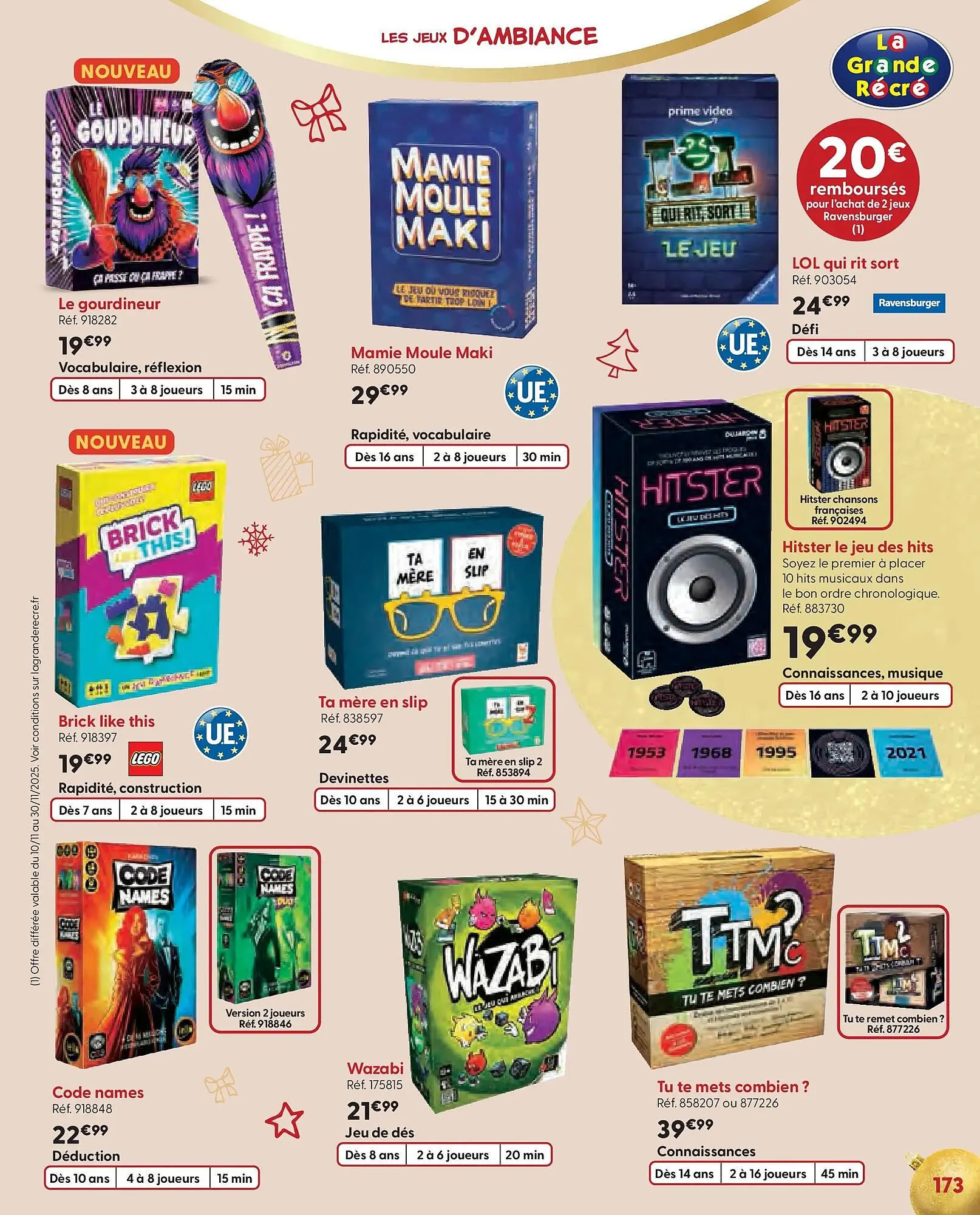 Catalogue La Grande Récré du 15 octobre au 2 décembre 2025 - Catalogue page 173