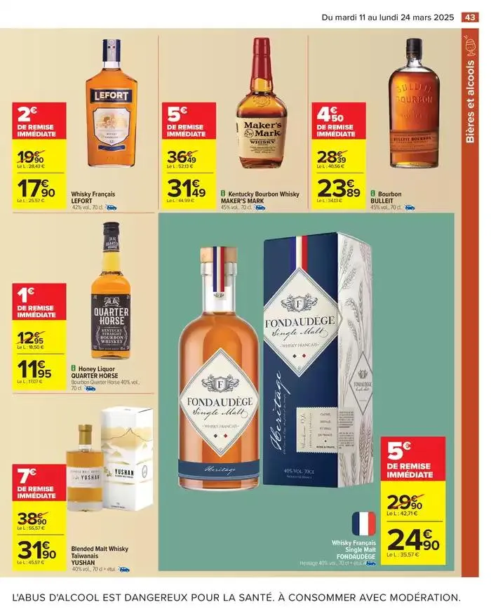 LES JOURS MEILLEURS AVEC LES PRODUITS CARREFOUR du 11 mars au 24 mars 2025 - Catalogue page 45