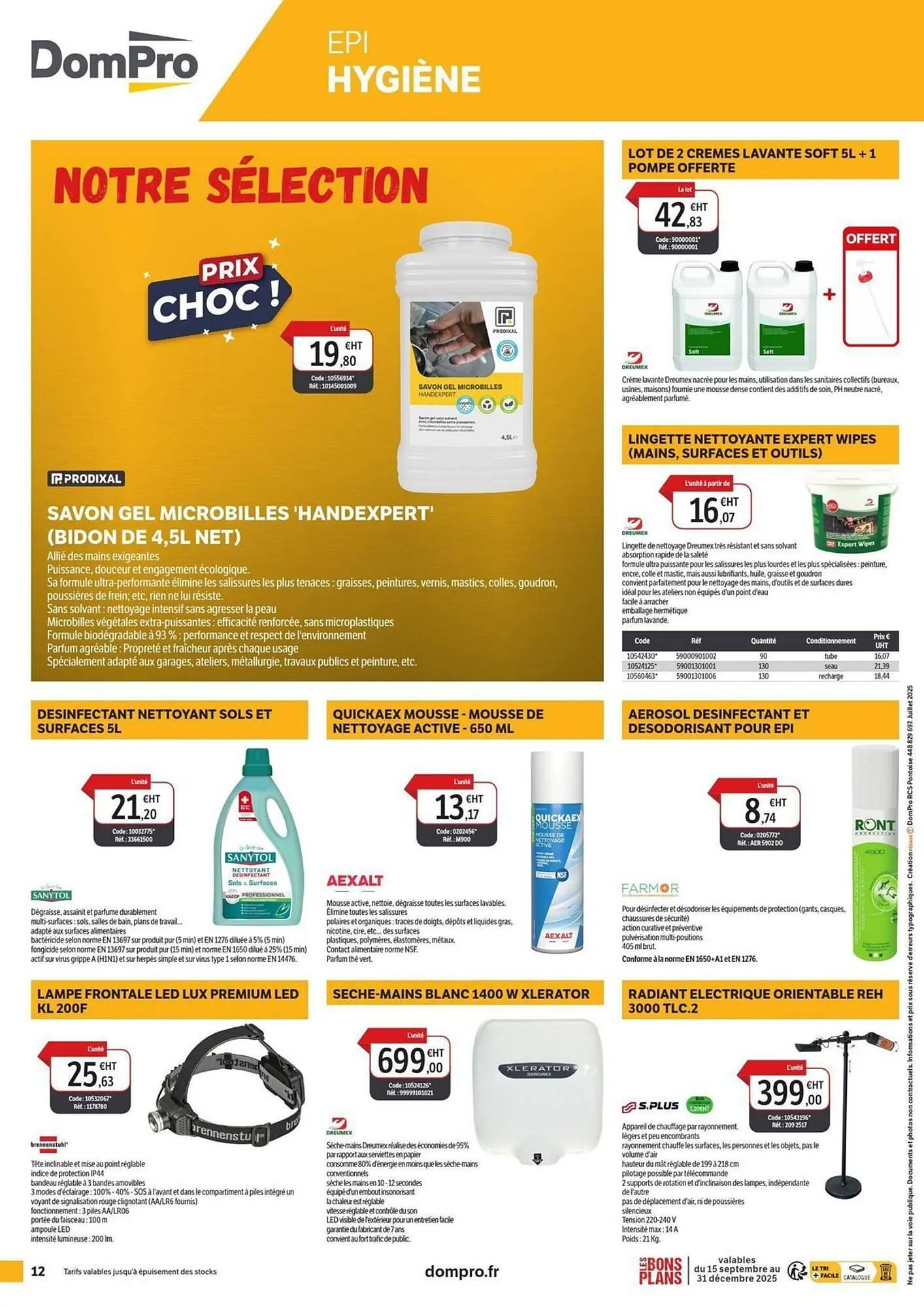 Catalogue DomPro du 16 septembre au 31 décembre 2025 - Catalogue page 12