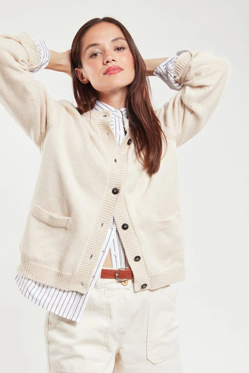 Cardigan boutonné - coton