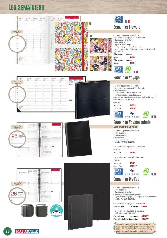 Les Agendas et Calendriers 2025 du 23 mai au 31 décembre 2025 - Catalogue page 20