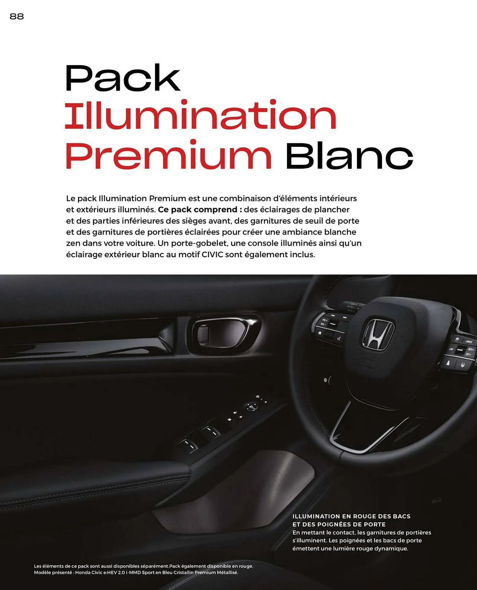 Catalogue Honda Civic Hybrid du 20 décembre au 30 juin 2024 - Catalogue page 88