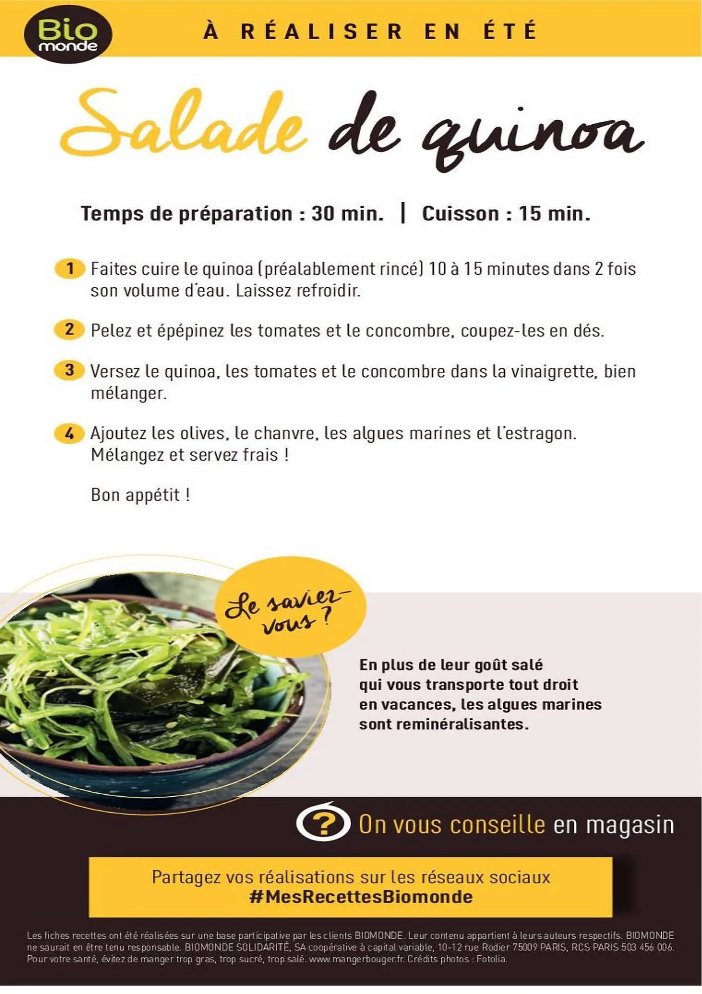 Catalogue Biomonde du 10 mai au 31 août 2023 - Catalogue page 7