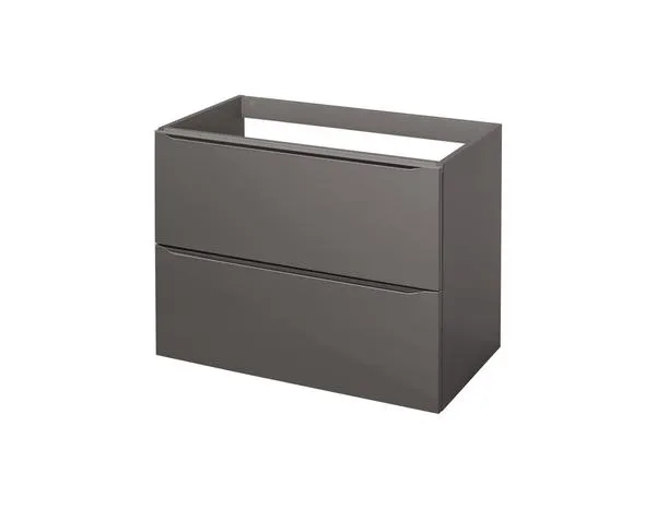 Meuble sous vasque à suspendre gris taupe Idalie L. 80 x H. 60 x P. 45 cm - Cooke and Lewis