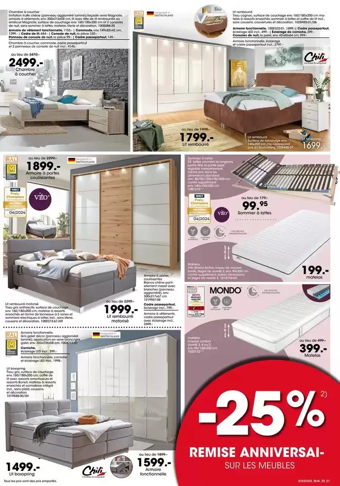 ACTION ANNIVERSAIRE MÖBEL MARTIN du 5 mars au 18 mars 2025 - Catalogue page 7