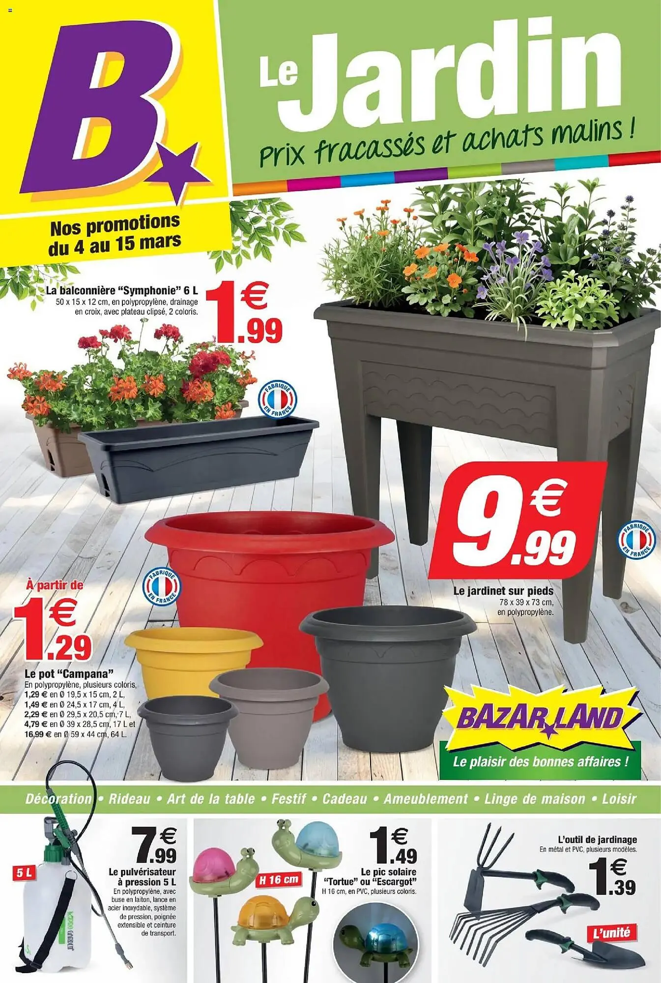 Catalogue Bazarland du 4 mars au 15 mars 2026 - Catalogue page 1