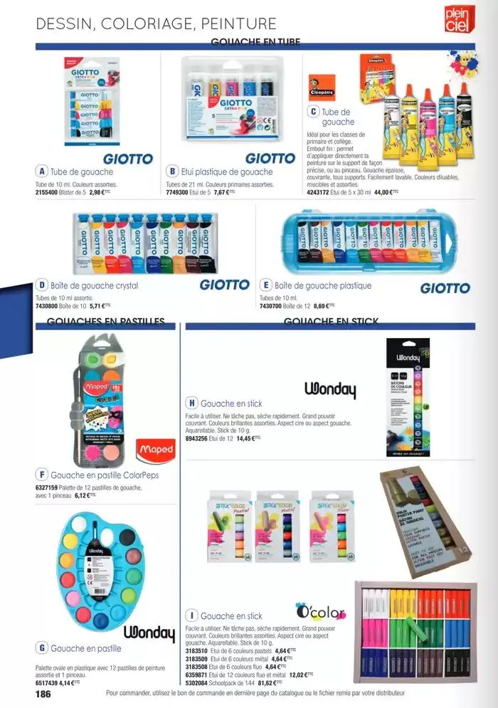 Écoles et loisirs 2025 du 1 janvier au 31 décembre 2025 - Catalogue page 186