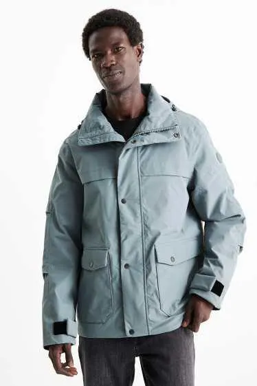 Jacket with hood - lined - waterproof
