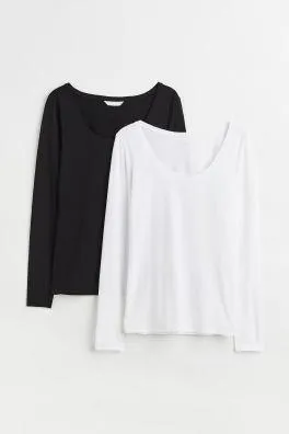 Lot de 2 tops en jersey