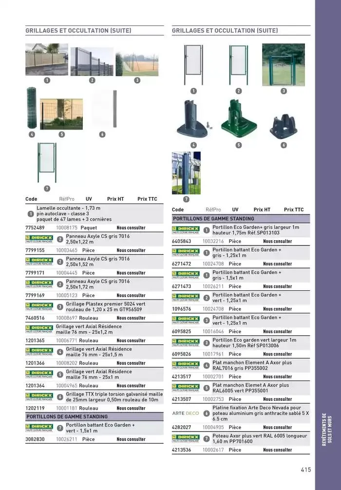 Matériaux 2025 du 1 janvier au 31 décembre 2025 - Catalogue page 415