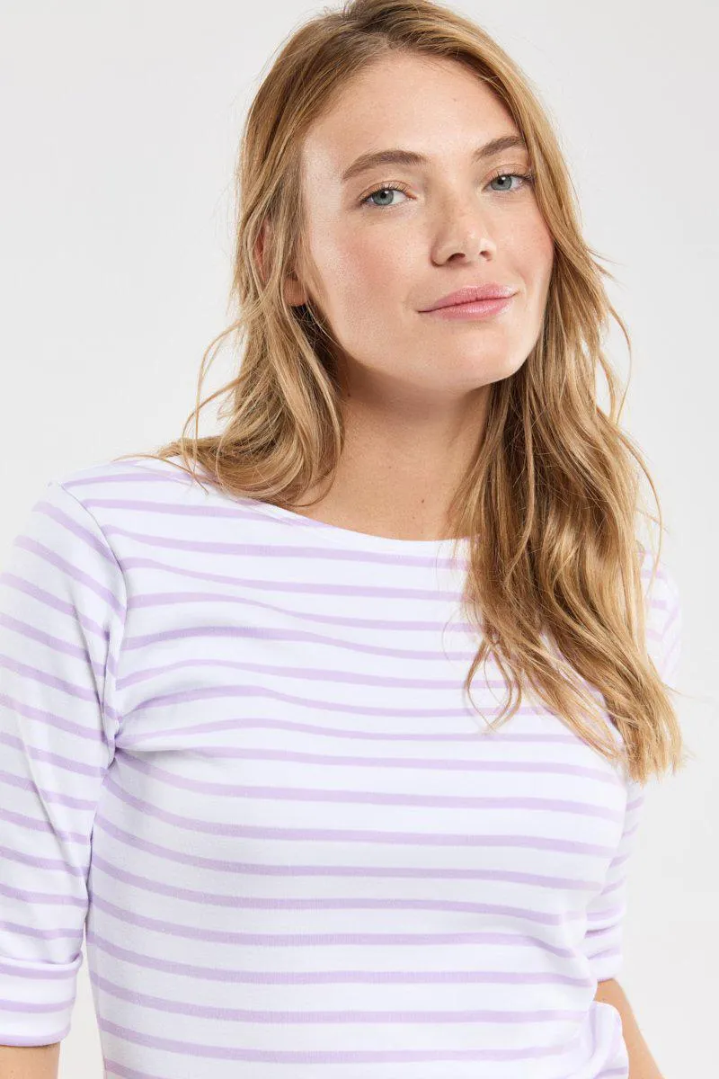 Marinière manches 3/4 - coton épais