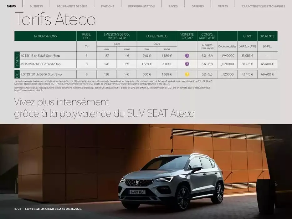 SEAT Ateca du 7 novembre au 7 novembre 2025 - Catalogue page 5