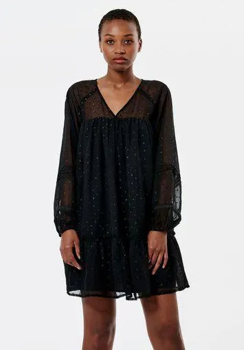 Robe babydoll noire femme