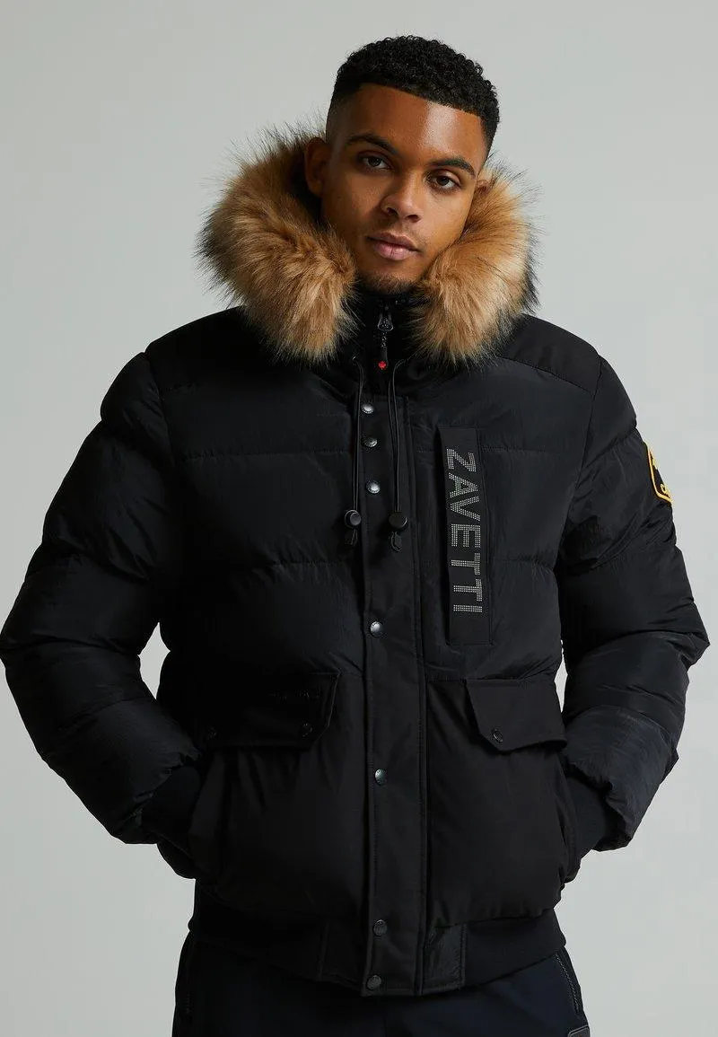 ZAVETTI CANADA DERATTI BOMBER PARKA JACKET - Veste d'hiver - jet black