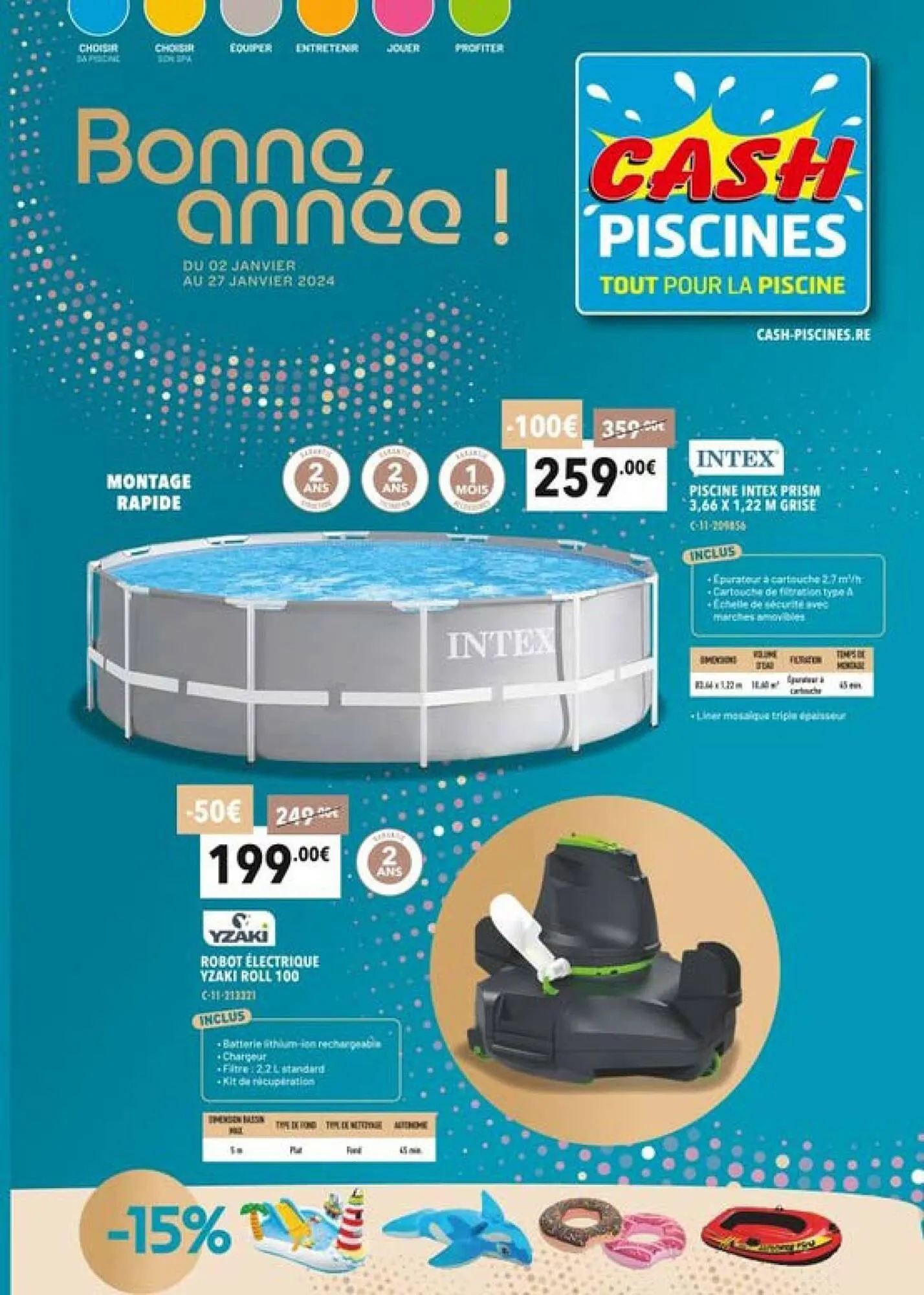 Catalogue Cash Piscines du 2 janvier au 27 janvier 2024 - Catalogue page 