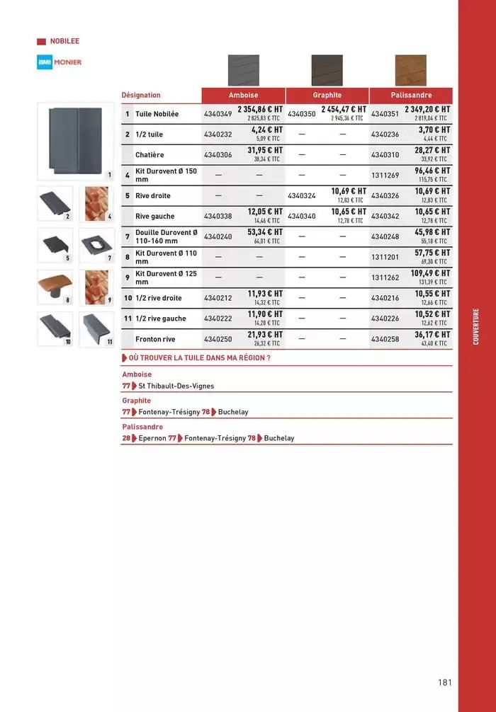 Matériaux 2025 du 1 janvier au 31 décembre 2025 - Catalogue page 181