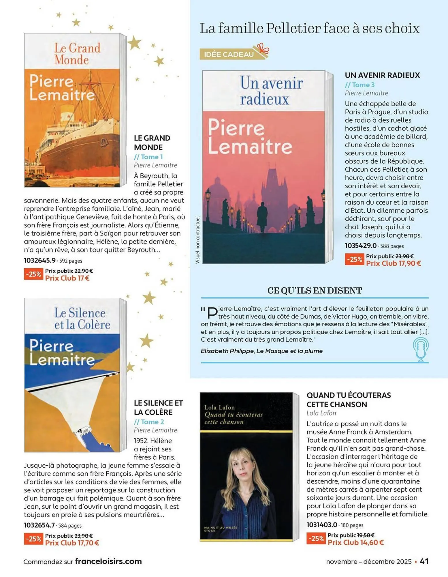 Catalogue France Loisirs du 3 novembre au 31 décembre 2025 - Catalogue page 41