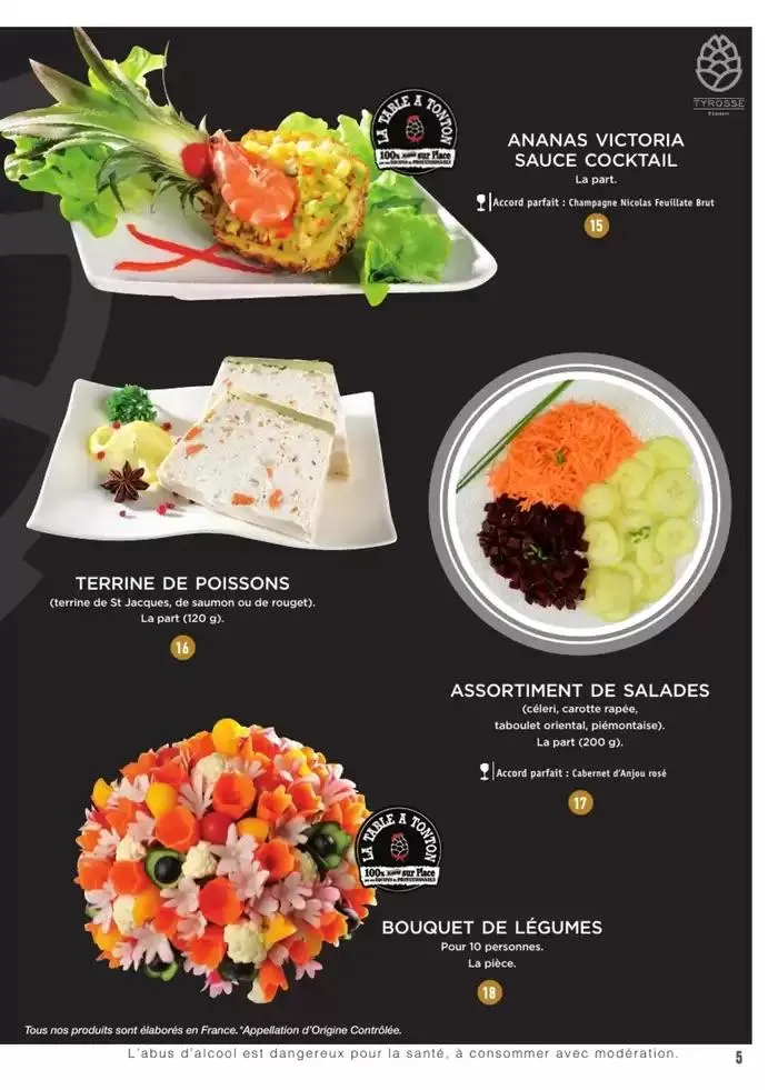 CARTE TRAITEUR PERMANENTE du 3 janvier au 31 décembre 2025 - Catalogue page 35