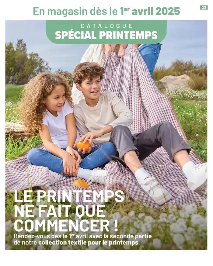 TEXTILE SPÉCIAL PRINTEMPS du 11 mars au 24 mars 2025 - Catalogue page 25