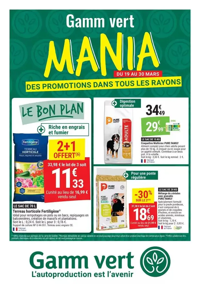 GAMM VERT MANIA du 19 mars au 30 mars 2025 - Catalogue page 1