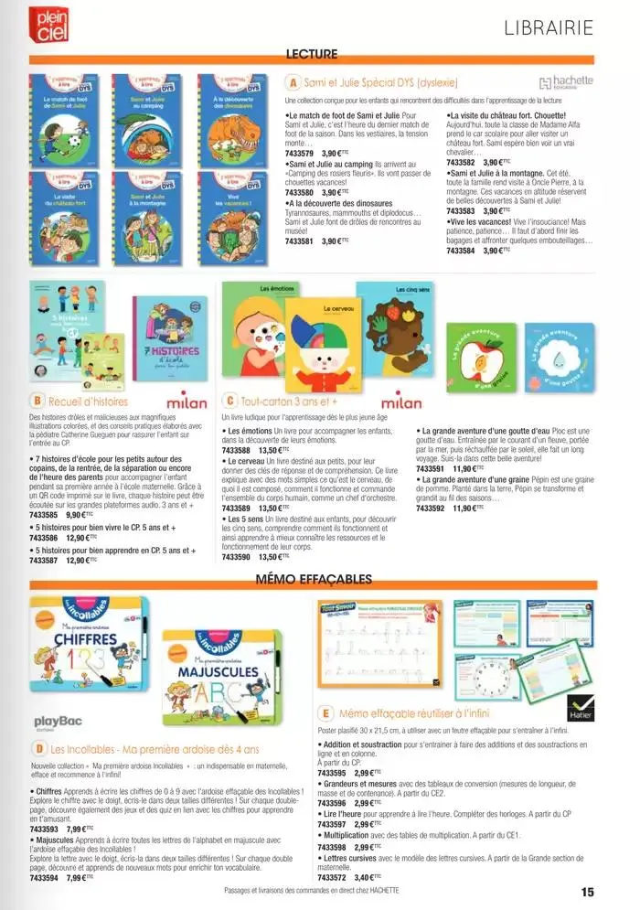 Écoles et loisirs 2025 du 1 janvier au 31 décembre 2025 - Catalogue page 15