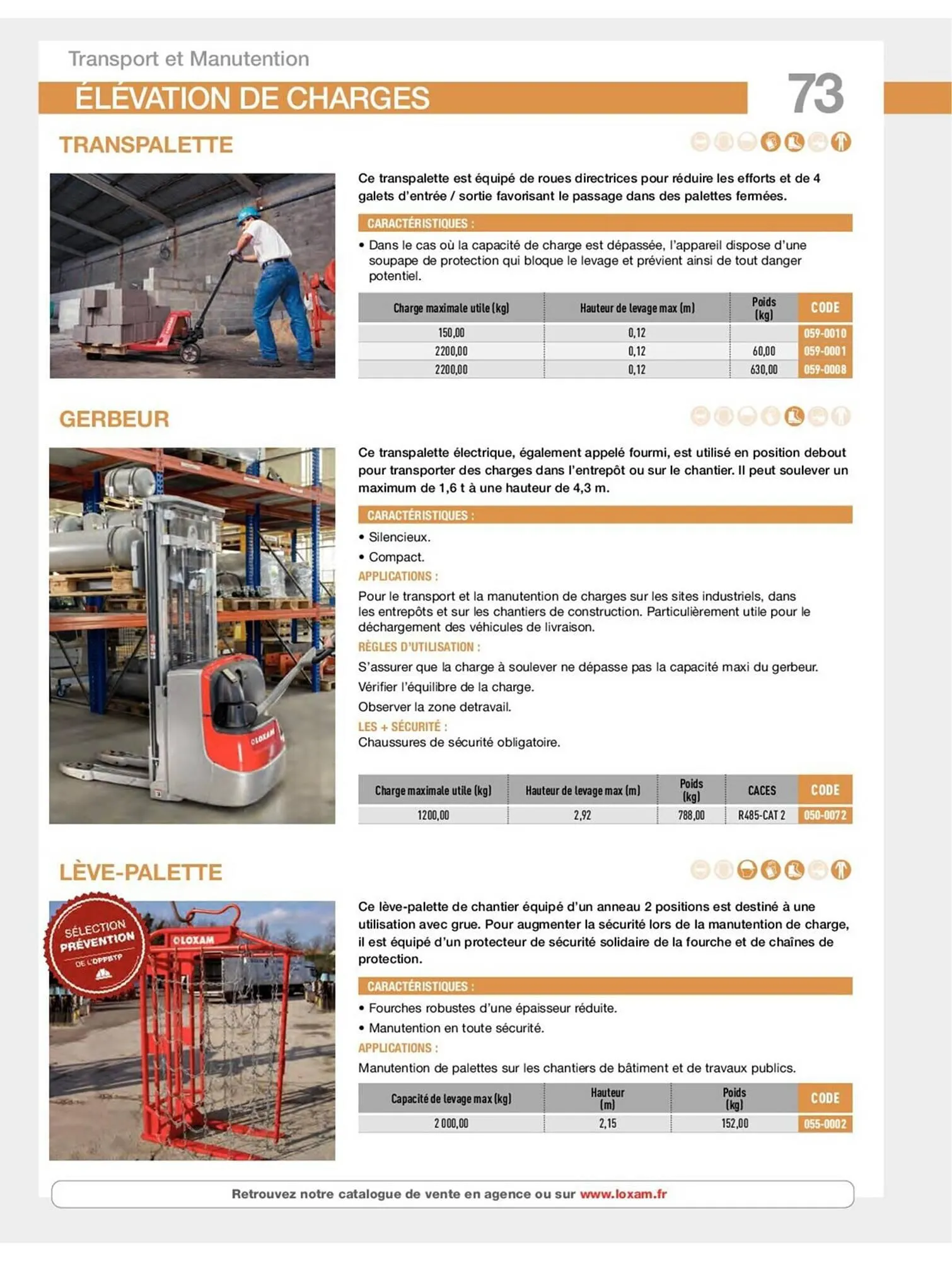 Catalogue Loxam du 19 avril au 31 décembre 2023 - Catalogue page 75