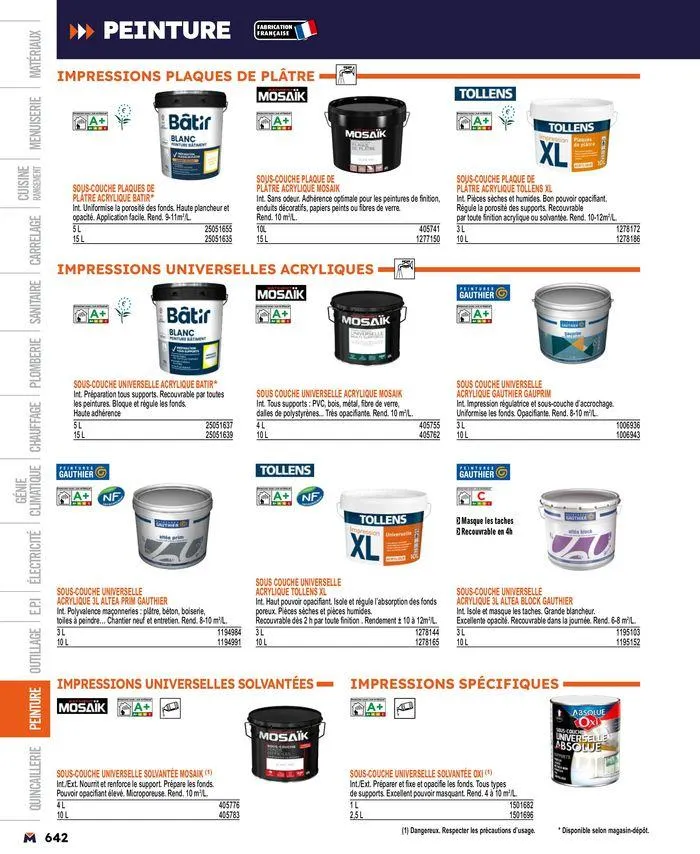 Guide produits 2024 du 15 mars au 31 décembre 2024 - Catalogue page 642