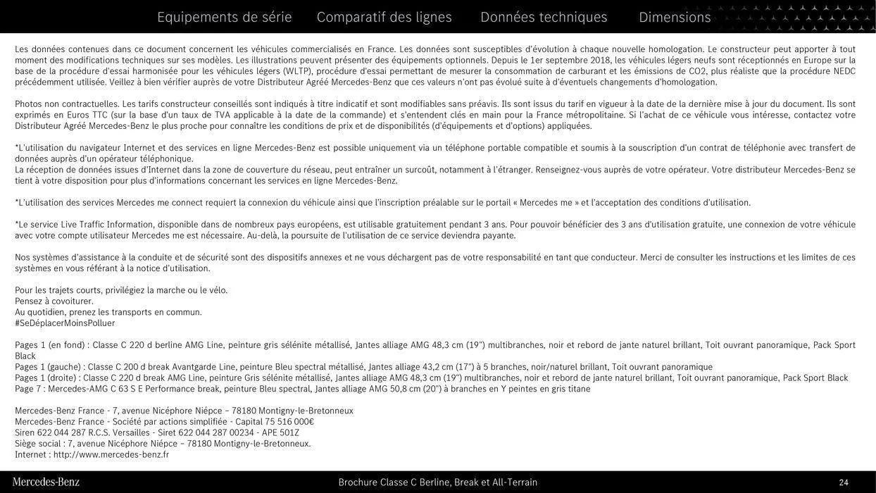 Classe C Berline, Break et All Terrain du 9 septembre au 31 août 2025 - Catalogue page 24