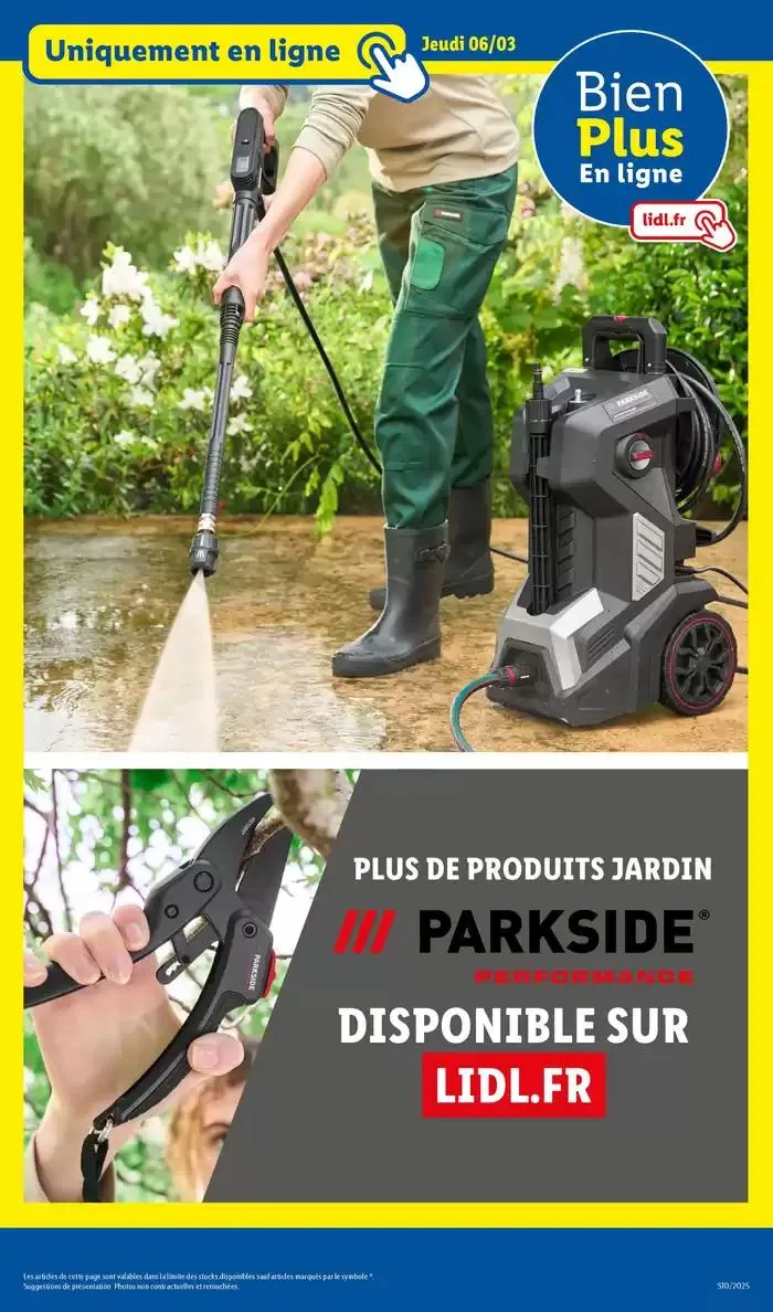 Les beaux jours arrivent Avec Parkside, vos projets de jardinage prennent vie ! du 6 mars au 10 mars 2025 - Catalogue page 19