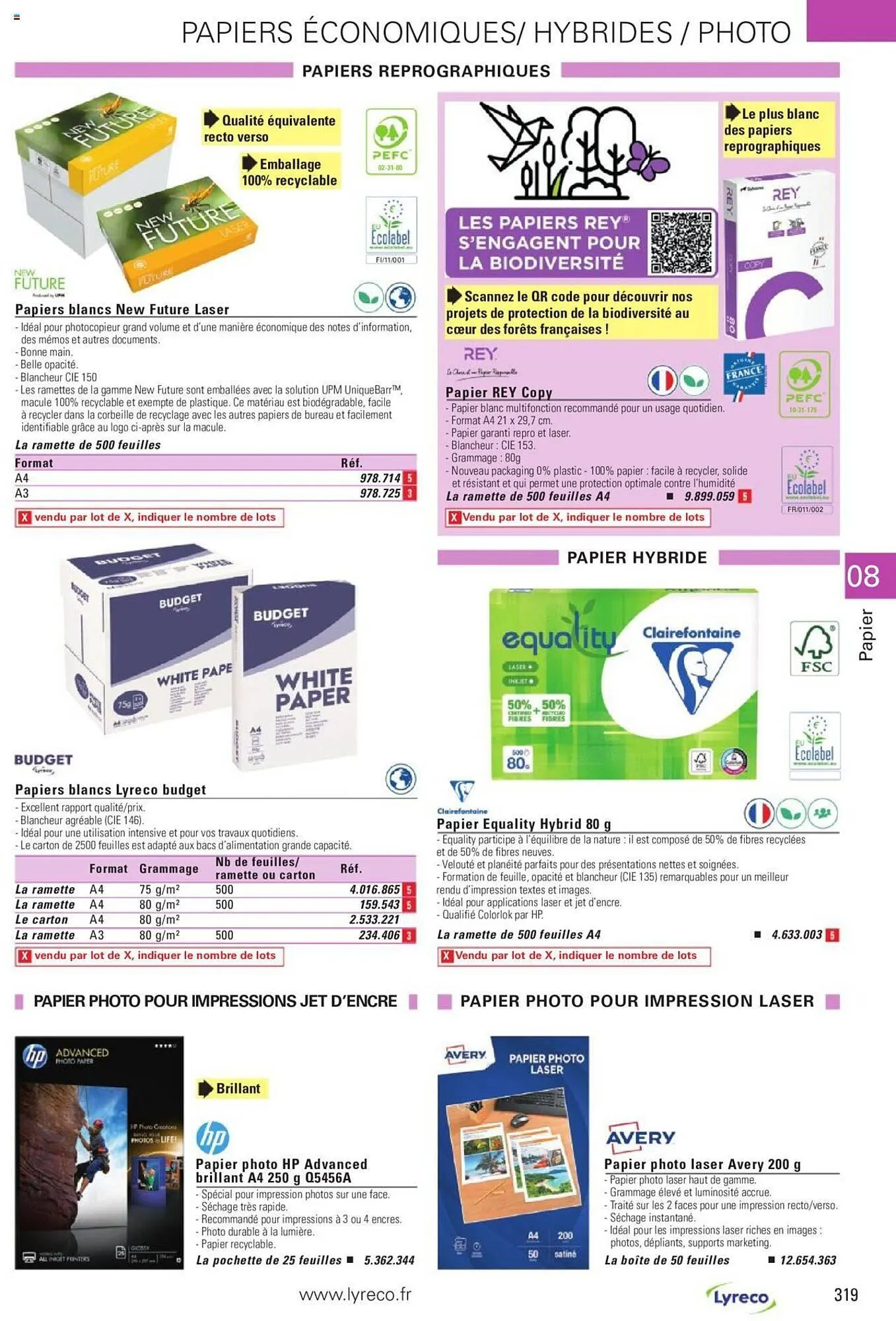 Catalogue Lyreco du 15 mai au 31 décembre 2023 - Catalogue page 319