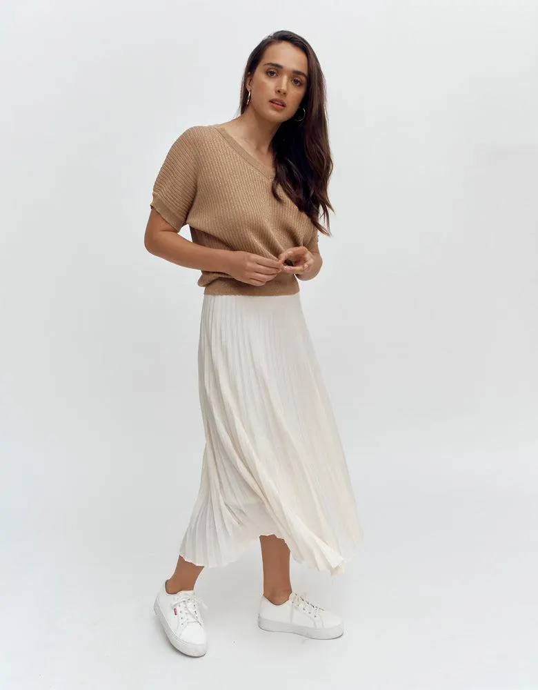 Jupe maille plissée