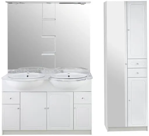 Plan de toilette pour double vasque "Majorca" 133 cm