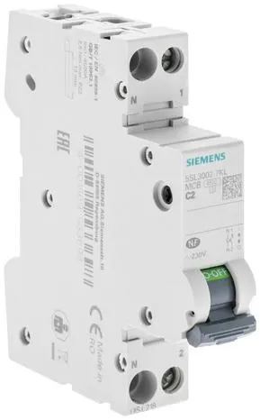 Disjoncteur 4,5 kA 2A phase neutre - Siemens