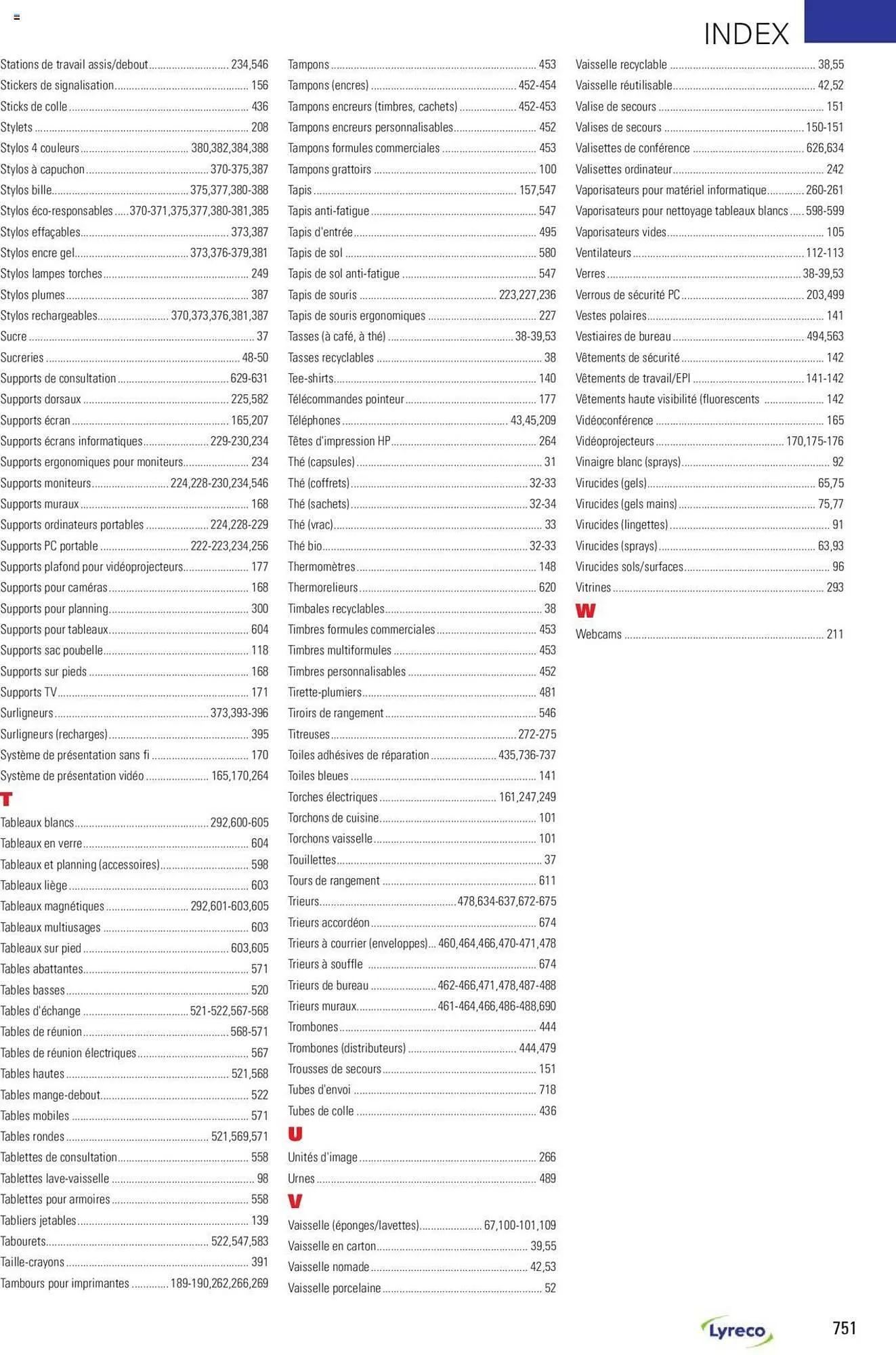 Catalogue Lyreco du 15 mai au 31 décembre 2023 - Catalogue page 751