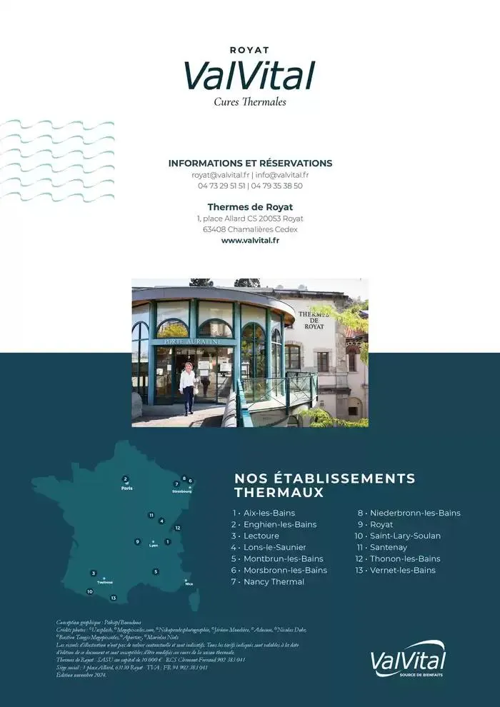Brochure établissement Royat 2025 du 7 avril au 8 novembre 2025 - Catalogue page 12
