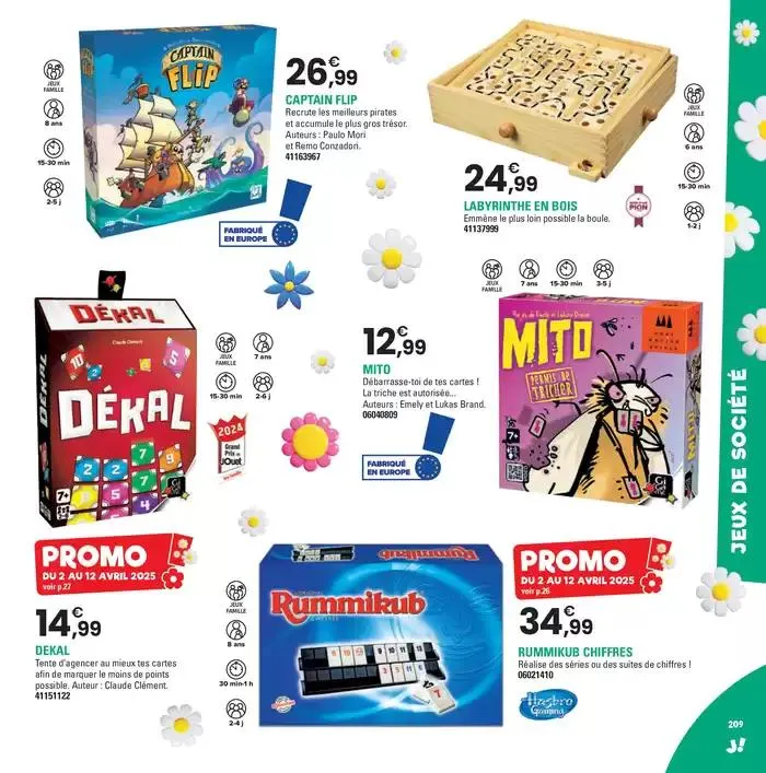 PRINTEMPS 2025 du 2 avril au 28 juin 2025 - Catalogue page 209