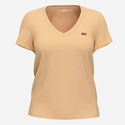 Tee-shirt à manches courtes femme Perfect Vneck 0055 Almond Cream