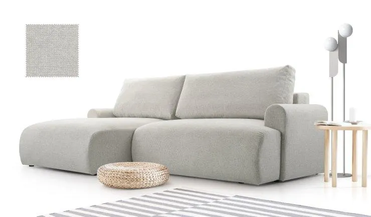 MIKO CANAPE ANGLE GAUCHE CONVERTIBLE ARAGON 80